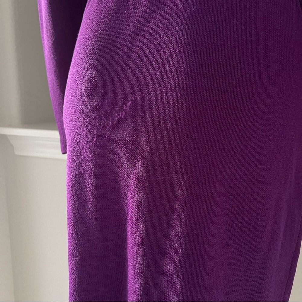 ST. JOHN Couture Purple Sweater Dress, New, Size 8 - Picture 10 of 14